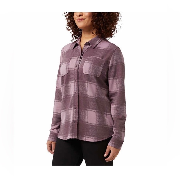 32 Degrees Ladies' Cozy Knit Stretch Plaid Top - Picture 2 of 3
